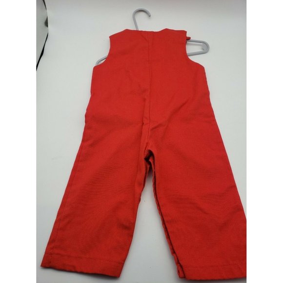 Vintage One Piece Baby Romper  Sleeves Red Thomas 12 mos USA made - Picture 2 of 6
